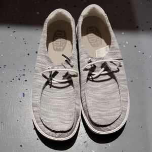 Hey Dude Womens Gray Casual Shoes